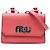 Borsa a tracolla Miu Miu in pelle di capra rosa Madras con logo Miu
