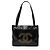 Borsa tote con logo CC borchiato in pelle di agnello nera Chanel Nero