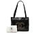 Borsa tote con logo CC borchiato in pelle di agnello nera Chanel Nero - vista 9