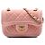 Chanel Mini Flap in Velluto Trapuntato Rosa con Doppio Telaio