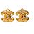 Orecchini a clip in oro placcato oro trapuntato CC di Chanel D'oro