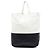 Céline Borsa tote verticale bicolore in pelle bianca Celine