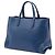Prada Tote Morbido Triplo in Saffiano Blu Blu scuro - vista 2