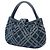 Burberry Denim-Handtasche mit blauem Nova-Check-Muster Dunkelblau - Ansicht 2