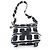 Borsa a tracolla in nylon sportivo Chanel Nero Bianco - vista 17