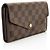 Portafoglio Sarah Damier Ebene Louis Vuitton Marrone - vista 2