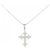 Autre Marque Collana a Croce con Diamanti in Platino Argento