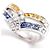 Autre Marque Jeunet 750WG Saphir-Diamantring Silber