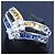 Autre Marque Jeunet 750WG Saphir-Diamantring Silber - Ansicht 10