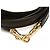 Gucci Sac Bamboo 1947 Grande circa 1990 Couture Borsa in Pelle Nera con Cinghia Extra - vista 9