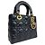 Borsa "Lady Dior" di Christian Dior Nero Gold hardware