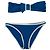 Costume da bagno due pezzi Eres Nautic blu e bianco Blu navy