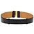 Céline CELINE Triomphe Ledergürtel 25,6"" Schwarz Gold Auth 176087A Golden - Ansicht 2