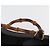 Borsa a mano in pelle scamosciata nera e oro GUCCI Bamboo 002 1196 0260 Auth 176869 Nero D'oro - vista 8