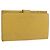 CHANEL COCO Cartera Larga Mark Piel Caviar Oro Amarillo CC Auth BA12318 Dorado
