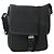 Bolso de Hombro PRADA de Nylon Cuero Negro Plata Auténtico ka4132A