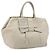 Ribbon PRADA Borsa a Mano in Nastro Nylon Beige Oro Auth mr2363 D'oro