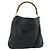 Borsa a mano in pelle GUCCI Bamboo 2way Nero Oro 001 3754 1577 Auth ep14302 D'oro