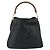 Borsa a mano in pelle GUCCI Bamboo 2way Nero Oro 001 3754 1577 Auth ep14302 D'oro - vista 3