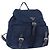 Zaino PRADA in nylon blu navy argento Auth yk20267