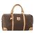 Céline Bolsa Boston em lona Macadam CELINE em couro PVC marrom dourado Auth mr2416
