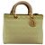 Borsa Canage in nylon 2 in 1 Christian Dior verde oro Auth 176178 D'oro - vista 2
