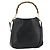 Borsa a Spalla in Pelle Gucci Bamboo 2way Nera Oro Auth bs34729 Nero D'oro