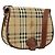 Borsa a Spalla Burberrys Nova Check in Pelle PVC Beige Oro Auth 176693 D'oro