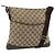 Borsa a Spalla GG Canvas Gucci Beige Argento 145857 Auth 177160