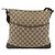 Borsa a Spalla GG Canvas Gucci Beige Argento 145857 Auth 177160 - vista 2
