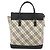BURBERRY Nova Check Hand Bag Canvas Beige Silver Auth bs34681 Silvery - view 2