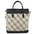 BURBERRY Nova Check Hand Bag Canvas Beige Silver Auth bs34681 Silvery - view 3