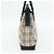 BURBERRY Nova Check Hand Bag Canvas Beige Silver Auth bs34681 Silvery - view 5