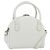 FENDI Borsa a Mano in Pelle 2 in 1 Bianca Argento Auth ka4058 Bianco