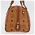 MCM Vicetos Logogram Borsa a Mano PVC Pelle Marrone Oro Auth 175062 D'oro - vista 5