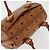 MCM Vicetos Logogram Borsa a Mano PVC Pelle Marrone Oro Auth 175062 D'oro - vista 6