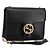 Borsa a Spalla con Catena in Pelle Nera e Oro GUCCI 510304 Auth bs34494 Nero D'oro