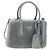 PRADA MONTONE Borsa a Spalla in Pelliccia Sintetica Galleria Fur 2way Grigio Oro Auth ki6631M Marrone D'oro