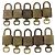 LOUIS VUITTON Set di 10 Lucchetti in Metallo Dorato LV Auth 167227 D'oro - vista 2