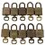 LOUIS VUITTON Set di 10 Lucchetti in Metallo Dorato LV Auth 167227 D'oro - vista 3