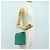 Borsa a Spalla con Catena Christian Dior in Camoscio Verde Oro Auth BA12278V D'oro - vista 21