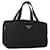PRADA Borsa a mano in nylon nero argento Auth bs34638