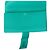 Clutch Hermès Medor in pelle verde con hardware in palladio - vista 8