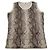 Top senza maniche in maglia con stampa pitone vintage Givenchy Boutique crema marrone M
