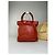 Céline Vintage Celine Triomphe Crest Krokodil-Prägung Leder Tote Rot - Ansicht 2