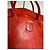 Céline Vintage Celine Triomphe Crest Krokodil-Prägung Leder Tote Rot - Ansicht 6