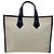 Autre Marque Borsa Tote Martina in lino beige / blu navy e coccodrillo di Maria Oliver