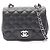 Borsa a Spalla Chanel Mini Matelassé in Pelle di Agnello Nera Nero