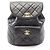 Chanel Matelassé Lammleder Rucksack/Handtasche Schwarz