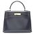 Borsa Hermès Kelly 28 Blu Blu navy